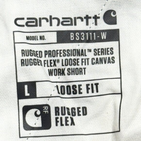 Carhartt Womens Rugged Flex Loose Blue Canvas Work Shorts Size 14 NWT 10" Inseam - Picture 8 of 12